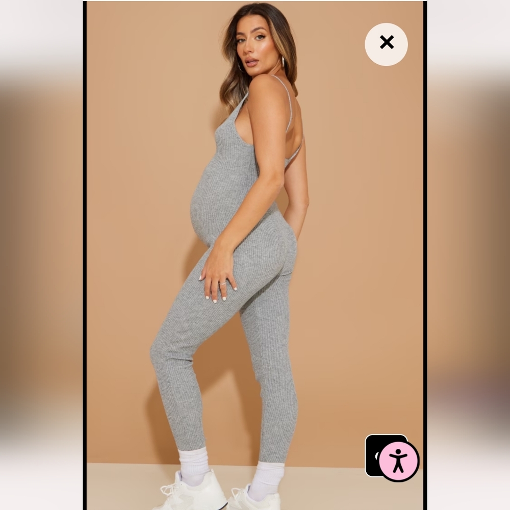 Ribbed Knit Maternity Jumpsuit